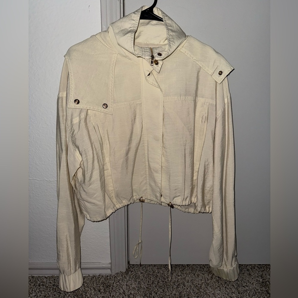 Forever 21 Cream Utility Jacket Size Large